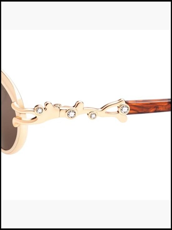 Retro Cat Eye Sunglasses Metal Frame Oval UV400 Protection